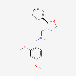 molecular formula C20H25NO3 B6884965 N-[(2,4-dimethoxyphenyl)methyl]-1-[(2S,3R)-2-phenyloxolan-3-yl]methanamine 