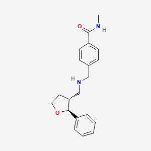 molecular formula C20H24N2O2 B6884977 N-methyl-4-[[[(2S,3R)-2-phenyloxolan-3-yl]methylamino]methyl]benzamide 