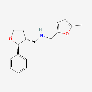 molecular formula C17H21NO2 B6885071 N-[(5-methylfuran-2-yl)methyl]-1-[(2S,3R)-2-phenyloxolan-3-yl]methanamine 