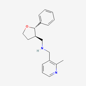 molecular formula C18H22N2O B6885075 N-[(2-methylpyridin-3-yl)methyl]-1-[(2S,3R)-2-phenyloxolan-3-yl]methanamine 