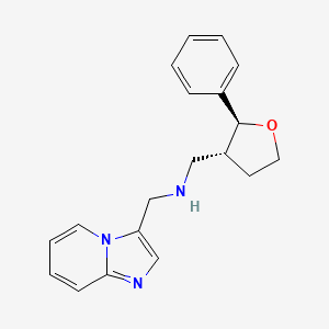 molecular formula C19H21N3O B6885244 N-(imidazo[1,2-a]pyridin-3-ylmethyl)-1-[(2S,3R)-2-phenyloxolan-3-yl]methanamine 