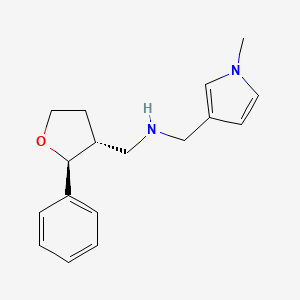 molecular formula C17H22N2O B6885325 N-[(1-methylpyrrol-3-yl)methyl]-1-[(2S,3R)-2-phenyloxolan-3-yl]methanamine 