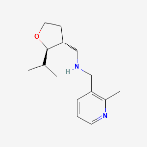 molecular formula C15H24N2O B6885360 N-[(2-methylpyridin-3-yl)methyl]-1-[(2R,3R)-2-propan-2-yloxolan-3-yl]methanamine 