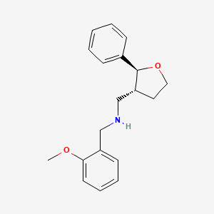 molecular formula C19H23NO2 B6885464 N-[(2-methoxyphenyl)methyl]-1-[(2S,3R)-2-phenyloxolan-3-yl]methanamine 