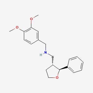 molecular formula C20H25NO3 B6885480 N-[(3,4-dimethoxyphenyl)methyl]-1-[(2S,3R)-2-phenyloxolan-3-yl]methanamine 
