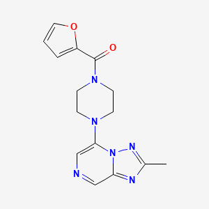 molecular formula C15H16N6O2 B6885488 Furan-2-yl-[4-(2-methyl-[1,2,4]triazolo[1,5-a]pyrazin-5-yl)piperazin-1-yl]methanone 
