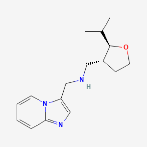 molecular formula C16H23N3O B6885566 N-(imidazo[1,2-a]pyridin-3-ylmethyl)-1-[(2R,3R)-2-propan-2-yloxolan-3-yl]methanamine 