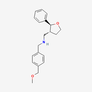 molecular formula C20H25NO2 B6885581 N-[[4-(methoxymethyl)phenyl]methyl]-1-[(2S,3R)-2-phenyloxolan-3-yl]methanamine 
