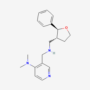 molecular formula C19H25N3O B6885598 N,N-dimethyl-3-[[[(2S,3R)-2-phenyloxolan-3-yl]methylamino]methyl]pyridin-4-amine 