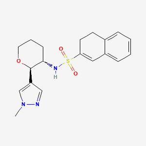 molecular formula C19H23N3O3S B6885750 N-[(2R,3S)-2-(1-methylpyrazol-4-yl)oxan-3-yl]-3,4-dihydronaphthalene-2-sulfonamide 