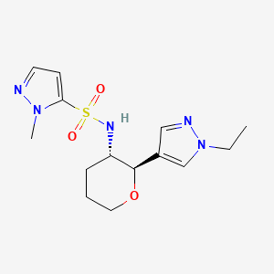 molecular formula C14H21N5O3S B6885908 N-[(2R,3S)-2-(1-ethylpyrazol-4-yl)oxan-3-yl]-2-methylpyrazole-3-sulfonamide 