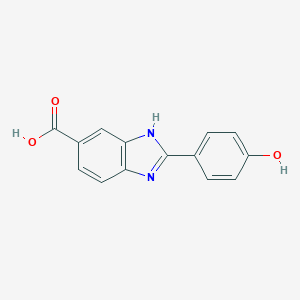 molecular formula C14H10N2O3 B068860 2-(4-羟基苯基)-3H-苯并咪唑-5-羧酸 CAS No. 174533-98-3