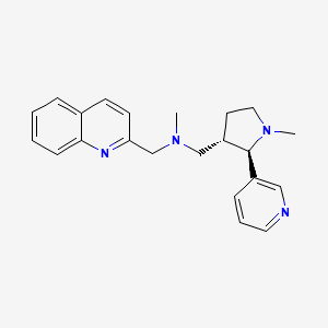 molecular formula C22H26N4 B6886184 N-methyl-1-[(2R,3S)-1-methyl-2-pyridin-3-ylpyrrolidin-3-yl]-N-(quinolin-2-ylmethyl)methanamine 