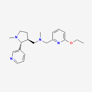 molecular formula C20H28N4O B6886213 N-[(6-ethoxypyridin-2-yl)methyl]-N-methyl-1-[(2R,3S)-1-methyl-2-pyridin-3-ylpyrrolidin-3-yl]methanamine 