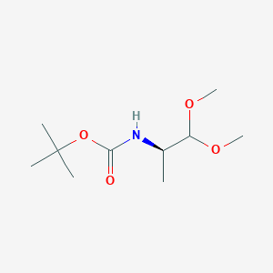 molecular formula C10H21NO4 B068868 Tert-butyl N-[(2R)-1,1-dimethoxypropan-2-yl]carbamate CAS No. 194094-87-6
