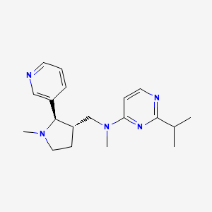 molecular formula C19H27N5 B6886807 N-methyl-N-[[(2R,3S)-1-methyl-2-pyridin-3-ylpyrrolidin-3-yl]methyl]-2-propan-2-ylpyrimidin-4-amine 