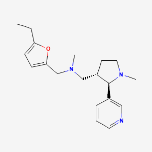 molecular formula C19H27N3O B6886978 N-[(5-ethylfuran-2-yl)methyl]-N-methyl-1-[(2R,3S)-1-methyl-2-pyridin-3-ylpyrrolidin-3-yl]methanamine 