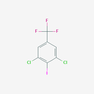 molecular formula C7H2Cl2F3I B068870 1,3-Dichloro-2-iodo-5-(trifluoromethyl)benzene CAS No. 175205-56-8