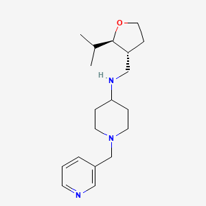 molecular formula C19H31N3O B6887218 N-[[(2R,3R)-2-propan-2-yloxolan-3-yl]methyl]-1-(pyridin-3-ylmethyl)piperidin-4-amine 