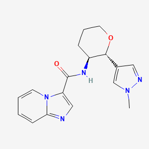 molecular formula C17H19N5O2 B6887266 N-[(2R,3S)-2-(1-methylpyrazol-4-yl)oxan-3-yl]imidazo[1,2-a]pyridine-3-carboxamide 