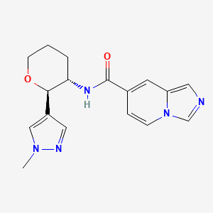molecular formula C17H19N5O2 B6887397 N-[(2R,3S)-2-(1-methylpyrazol-4-yl)oxan-3-yl]imidazo[1,5-a]pyridine-7-carboxamide 