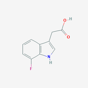 molecular formula C10H8FNO2 B068874 2-(7-氟-1H-吲哚-3-基)乙酸 CAS No. 170893-02-4