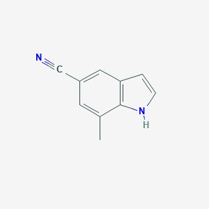 molecular formula C10H8N2 B068875 7-methyl-1H-indole-5-carbonitrile CAS No. 178396-18-4