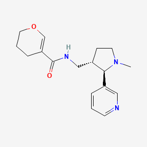 molecular formula C17H23N3O2 B6887943 N-[[(2R,3S)-1-methyl-2-pyridin-3-ylpyrrolidin-3-yl]methyl]-3,4-dihydro-2H-pyran-5-carboxamide 