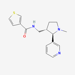 molecular formula C16H19N3OS B6887976 N-[[(2R,3S)-1-methyl-2-pyridin-3-ylpyrrolidin-3-yl]methyl]thiophene-3-carboxamide 