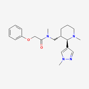 molecular formula C20H28N4O2 B6888099 N-methyl-N-[[(2R,3S)-1-methyl-2-(1-methylpyrazol-4-yl)piperidin-3-yl]methyl]-2-phenoxyacetamide 