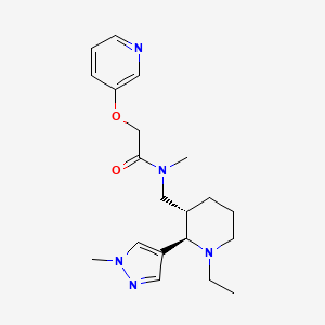 molecular formula C20H29N5O2 B6888127 N-[[(2R,3S)-1-ethyl-2-(1-methylpyrazol-4-yl)piperidin-3-yl]methyl]-N-methyl-2-pyridin-3-yloxyacetamide 
