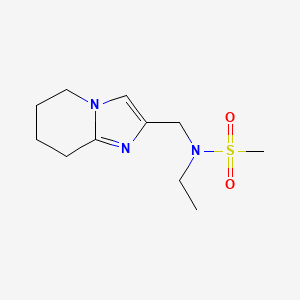molecular formula C11H19N3O2S B6888239 N-ethyl-N-(5,6,7,8-tetrahydroimidazo[1,2-a]pyridin-2-ylmethyl)methanesulfonamide 