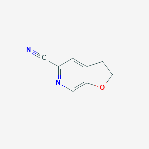 molecular formula C8H6N2O B068885 2,3-Dihydrofuro[2,3-c]pyridine-5-carbonitrile CAS No. 193605-62-8