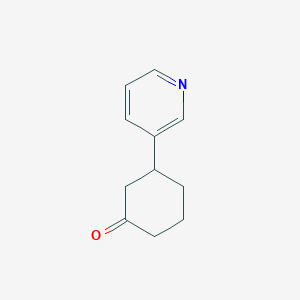 molecular formula C11H13NO B068889 3-(Pyridin-3-yl)cyclohexanone CAS No. 192717-48-9