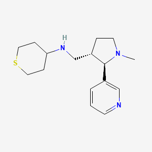 molecular formula C16H25N3S B6889164 N-[[(2R,3S)-1-methyl-2-pyridin-3-ylpyrrolidin-3-yl]methyl]thian-4-amine 