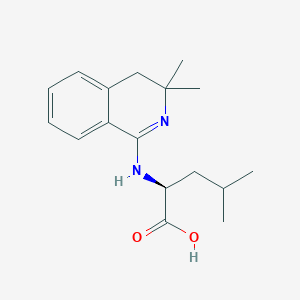 molecular formula C17H24N2O2 B068892 L-Isoleucine, N-(3,4-dihydro-3,3-dimethyl-1-isoquinolinyl)- CAS No. 187884-89-5
