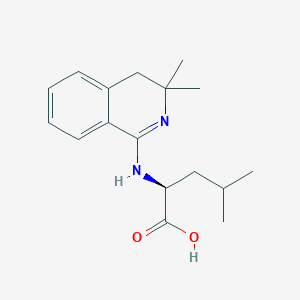 molecular formula C17H24N2O2 B068892 (2S)-2-[(3,3-dimethyl-4H-isoquinolin-1-yl)amino]-4-methylpentanoic acid CAS No. 187884-89-5