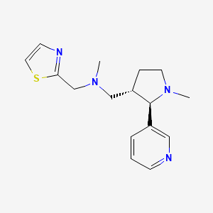 molecular formula C16H22N4S B6889453 N-methyl-1-[(2R,3S)-1-methyl-2-pyridin-3-ylpyrrolidin-3-yl]-N-(1,3-thiazol-2-ylmethyl)methanamine 