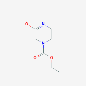 molecular formula C8H14N2O3 B068895 ethyl 3-methoxy-5,6-dihydropyrazine-1(2H)-carboxylate CAS No. 190908-89-5