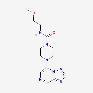 molecular formula C13H19N7O2 B6889610 N-(2-methoxyethyl)-4-([1,2,4]triazolo[1,5-a]pyrazin-5-yl)piperazine-1-carboxamide 