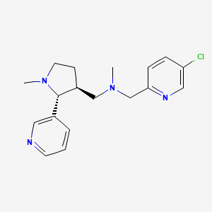 molecular formula C18H23ClN4 B6889708 N-[(5-chloropyridin-2-yl)methyl]-N-methyl-1-[(2R,3S)-1-methyl-2-pyridin-3-ylpyrrolidin-3-yl]methanamine 