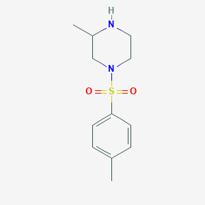 molecular formula C12H18N2O2S B068899 3-Methyl-1-(toluene-4-sulfonyl)-piperazine CAS No. 178624-90-3