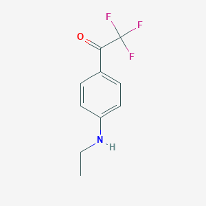 molecular formula C10H10F3NO B068900 1-[4-(Ethylamino)phenyl]-2,2,2-trifluoro-ethanone CAS No. 173951-91-2