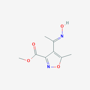 molecular formula C8H10N2O4 B068901 4-(1-羟亚氨基乙基)-5-甲基异恶唑-3-羧酸甲酯 CAS No. 175277-20-0