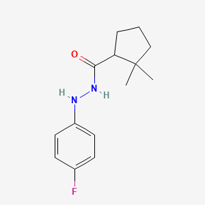 molecular formula C14H19FN2O B6890280 N'-(4-fluorophenyl)-2,2-dimethylcyclopentane-1-carbohydrazide 