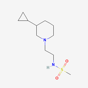 molecular formula C11H22N2O2S B6890404 N-[2-(3-cyclopropylpiperidin-1-yl)ethyl]methanesulfonamide 