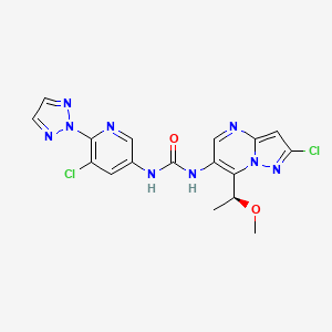 molecular formula C17H15Cl2N9O2 B6890452 (R)-MLT-985 
