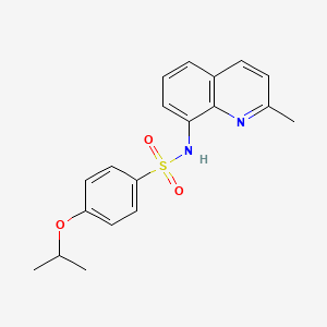 molecular formula C19H20N2O3S B6890466 N-(2-methylquinolin-8-yl)-4-propan-2-yloxybenzenesulfonamide 