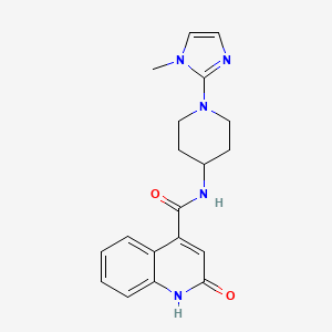 molecular formula C19H21N5O2 B6890688 N-[1-(1-methylimidazol-2-yl)piperidin-4-yl]-2-oxo-1H-quinoline-4-carboxamide 