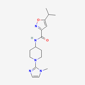 molecular formula C16H23N5O2 B6890731 N-[1-(1-methylimidazol-2-yl)piperidin-4-yl]-5-propan-2-yl-1,2-oxazole-3-carboxamide 